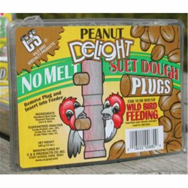 C & S Products Co C & S Products Peanut Delight Suet Dough Plug 12 Ounces - CS12680 C&38166